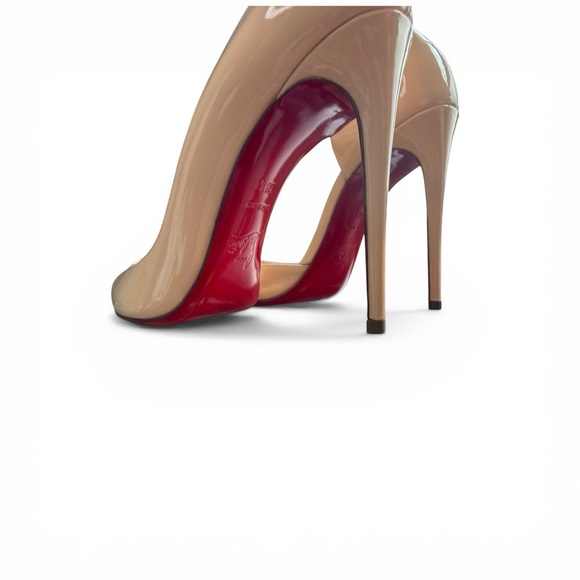 Christian Louboutin So Kate 120 Sz 38 5 - Nude Pointed Toe Red Heel - Box & Bag - Picture 3 of 16